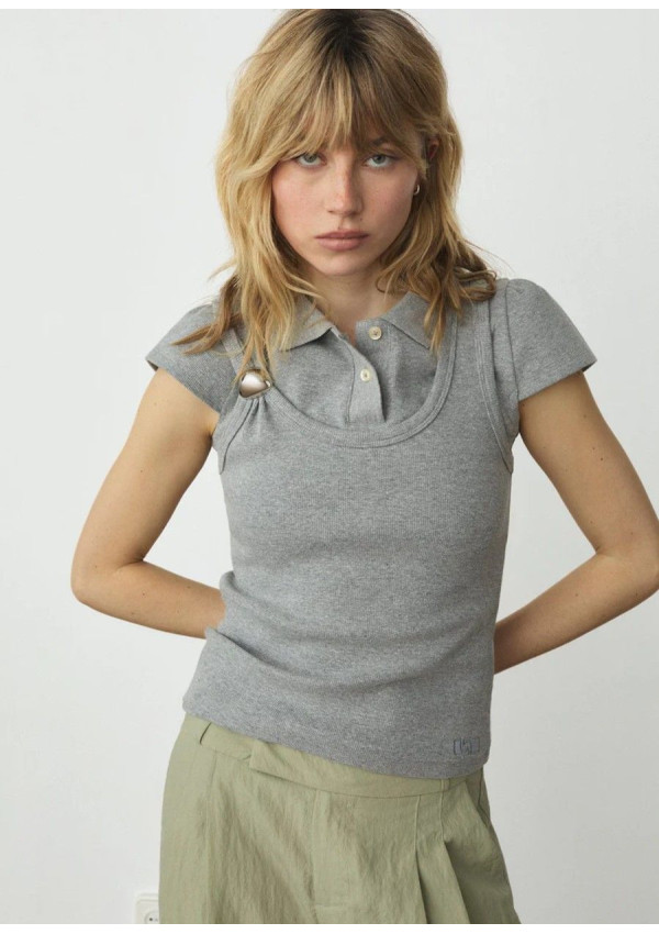 LAAGAM TANK TOP EDEN GREY