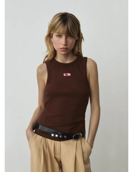 LAAGAM TANK TOP BROWN