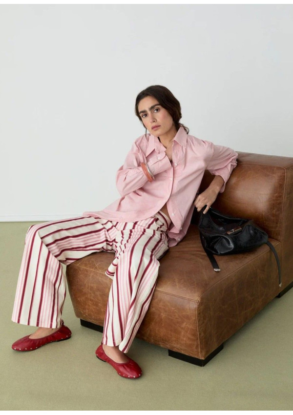 LAAGAM PANTALON LEROY PINK STRIPED
