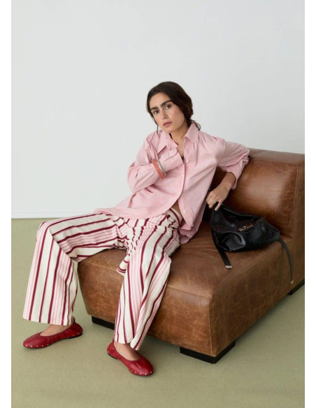LAAGAM PANTALON LEROY PINK STRIPED