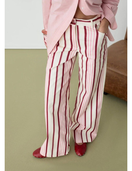LAAGAM PANTALON LEROY PINK STRIPED