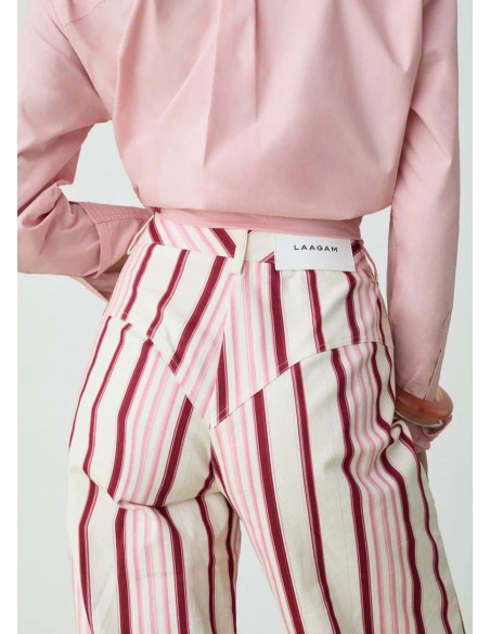 LAAGAM PANTALON LEROY PINK STRIPED