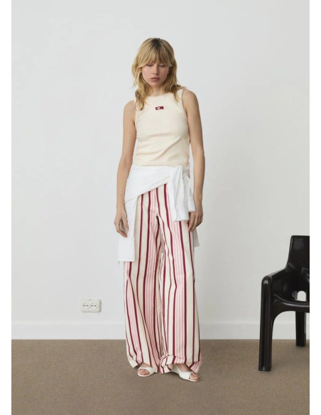 LAAGAM TOP TANK ECRU EMBROIDERED