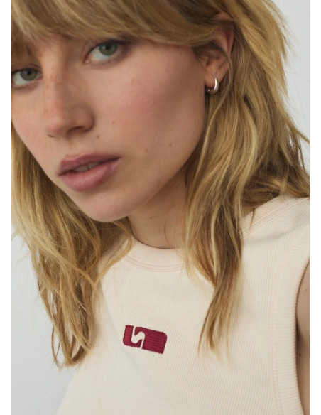 LAAGAM TOP TANK ECRU EMBROIDERED