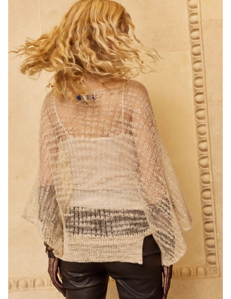 MES DEMOISELLES PONCHO SCULLY BEIGE