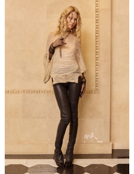 MES DEMOISELLES PONCHO SCULLY BEIGE