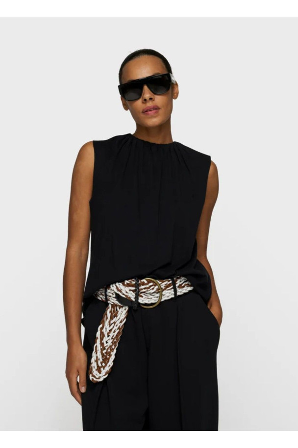 10DAYS PLEATED TOP BLACK