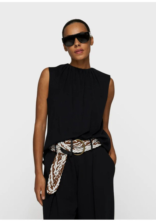 10DAYS PLEATED TOP BLACK