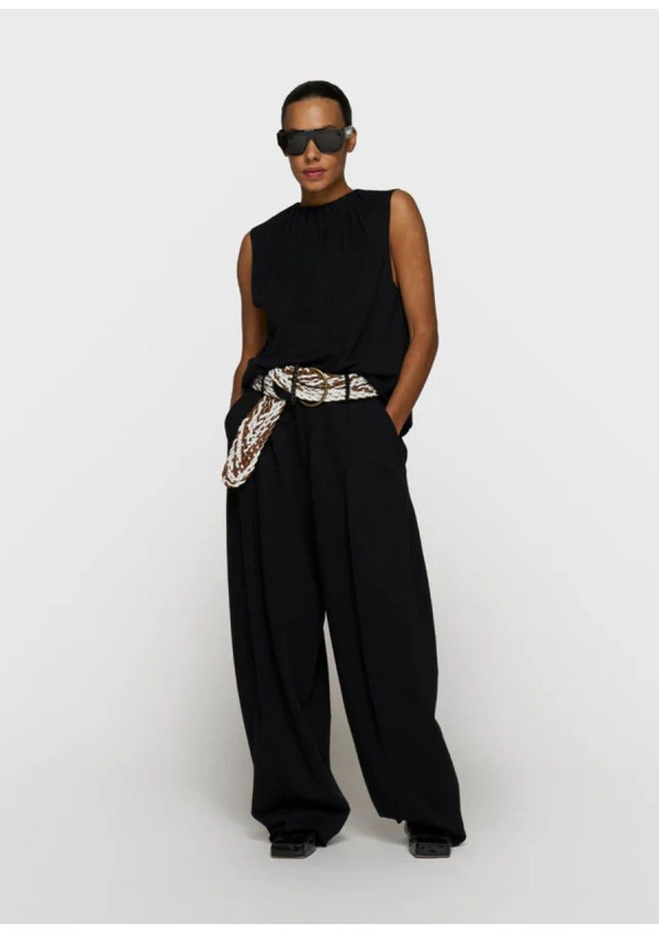 10DAYS PLEATED TOP BLACK