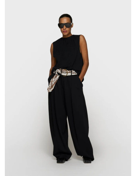 10DAYS PLEATED TOP BLACK