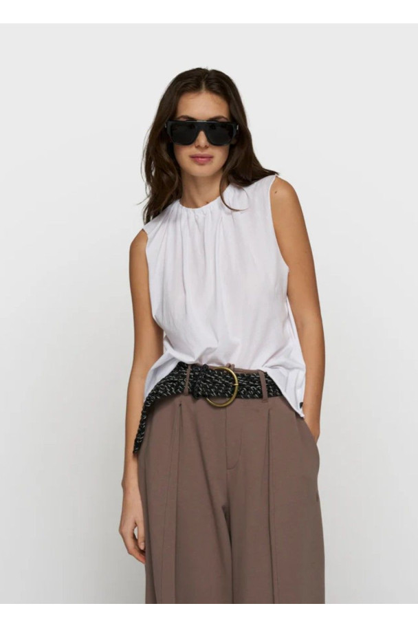 10DAYS PLEATED TOP WHITE