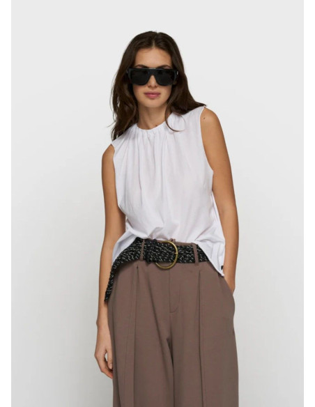 10DAYS PLEATED TOP WHITE