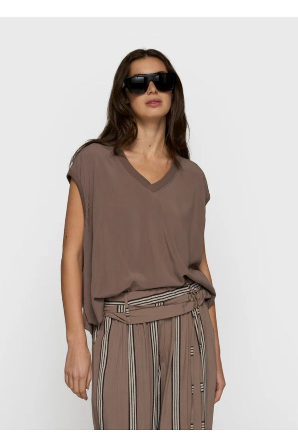 10DAYS V-NECK TOP MOONROCK