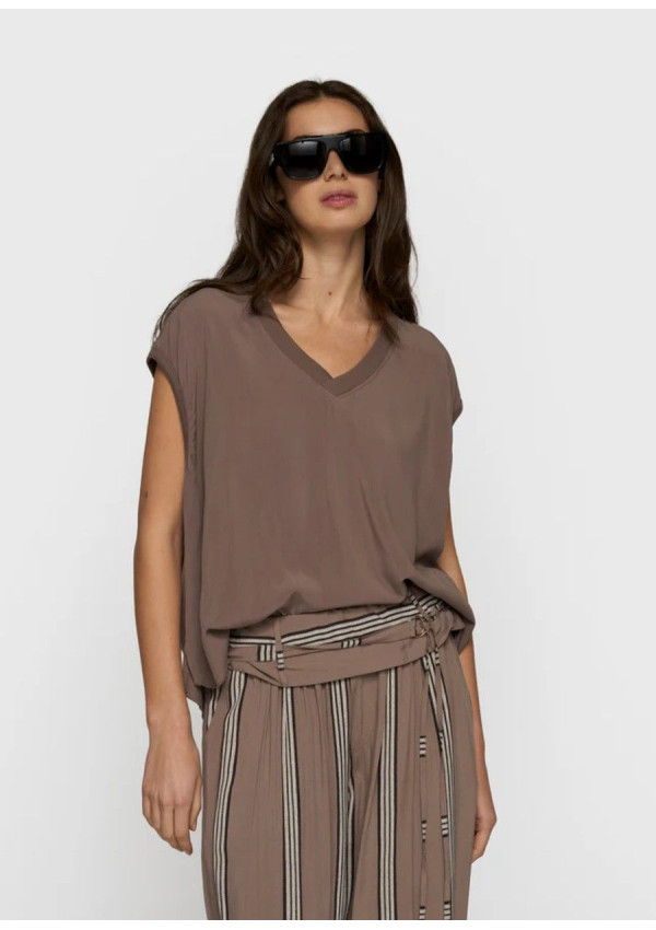 10DAYS V-NECK TOP MOONROCK