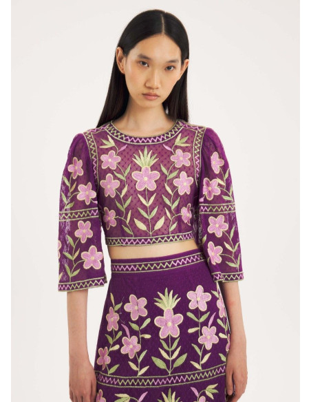 ANTIK BATIK TOP CARIOCA PURPLE