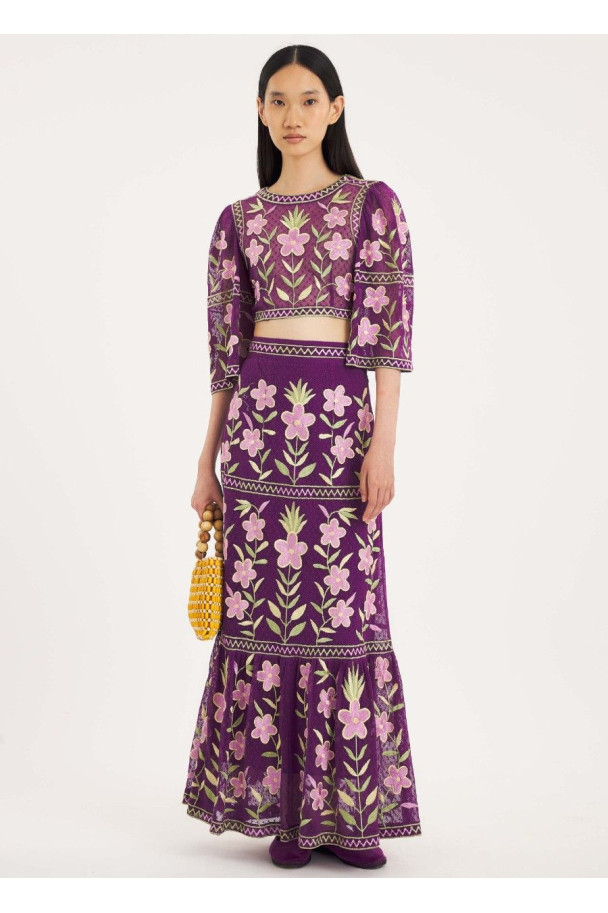 ANTIK BATIK FALDA CARIOCA PURPLE