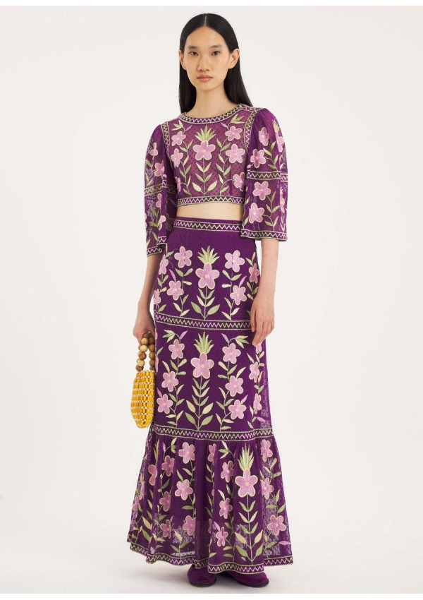 ANTIK BATIK FALDA CARIOCA PURPLE