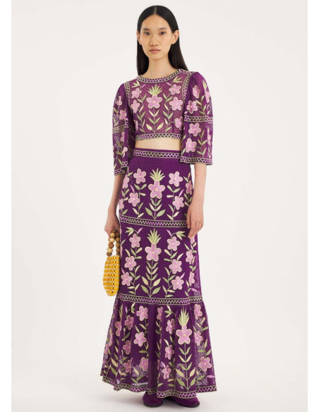 ANTIK BATIK FALDA CARIOCA PURPLE