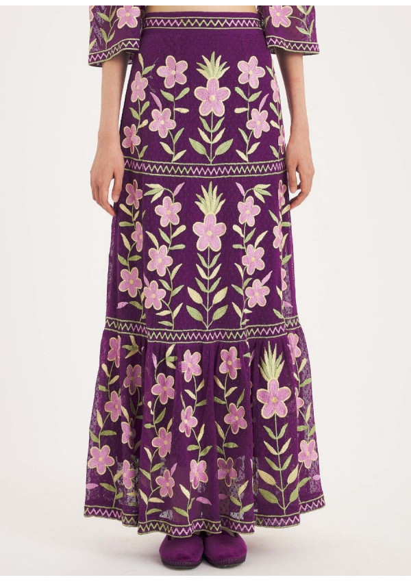 ANTIK BATIK FALDA CARIOCA PURPLE