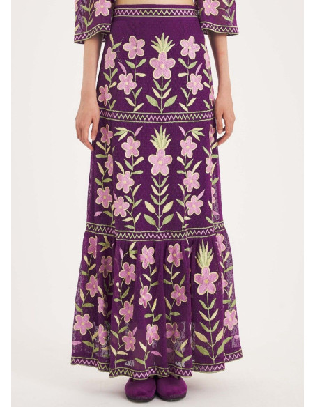 ANTIK BATIK FALDA CARIOCA PURPLE