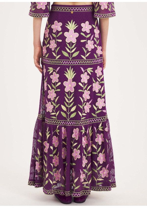 ANTIK BATIK FALDA CARIOCA PURPLE