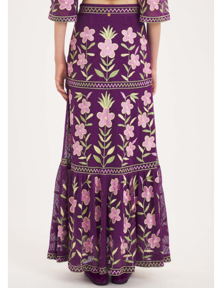 ANTIK BATIK FALDA CARIOCA PURPLE