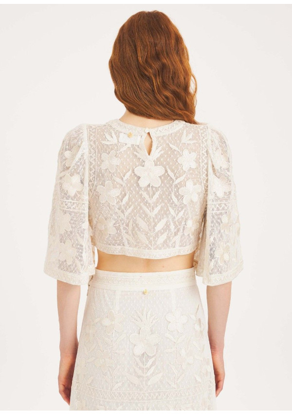 ANTIK BATIK TOP CARIOCA CREAM