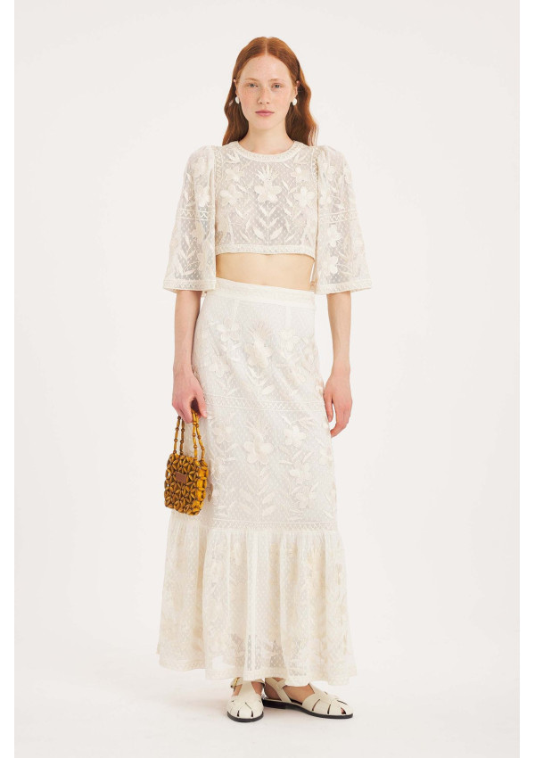 ANTIK BATIK TOP CARIOCA CREAM