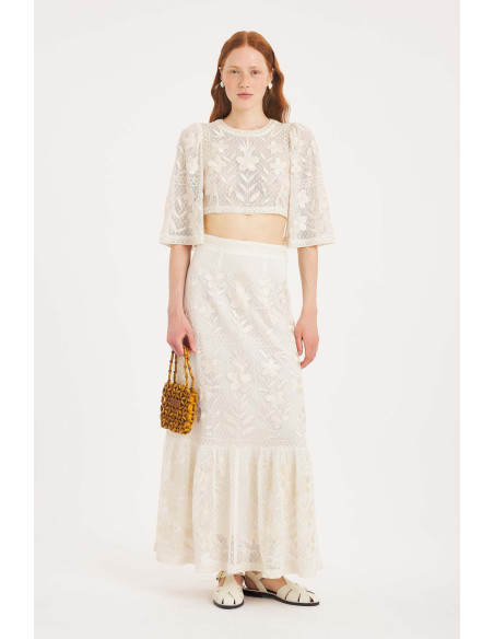 ANTIK BATIK TOP CARIOCA CREAM