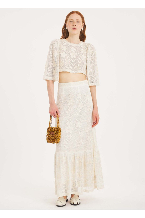 ANTIK BATIK FALDA CARIOCA CREAM