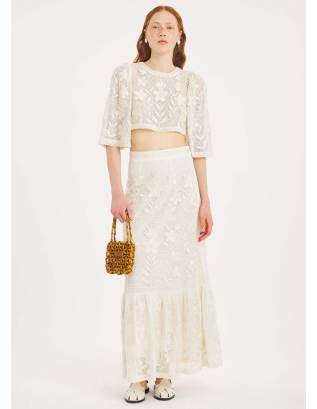 ANTIK BATIK FALDA CARIOCA CREAM