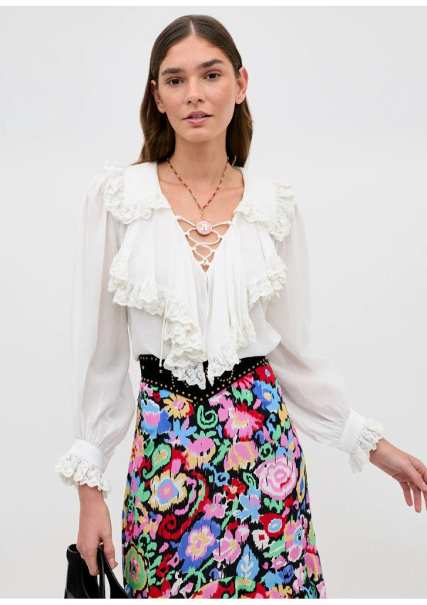 RIXO TOP MILIA WHITE