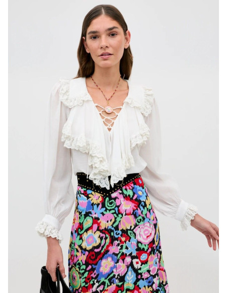 RIXO TOP MILIA WHITE