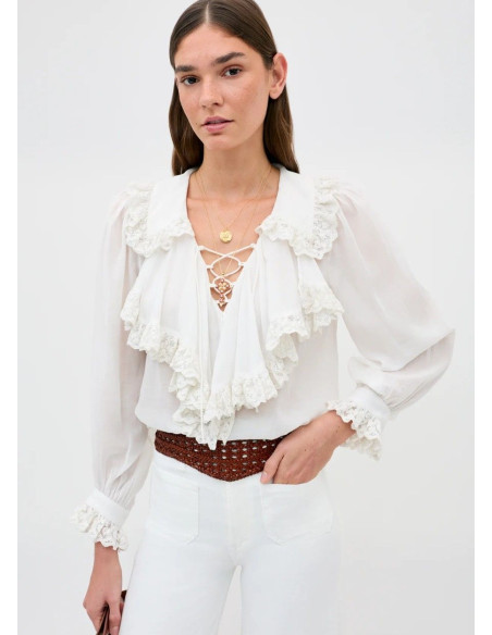 RIXO TOP MILIA WHITE