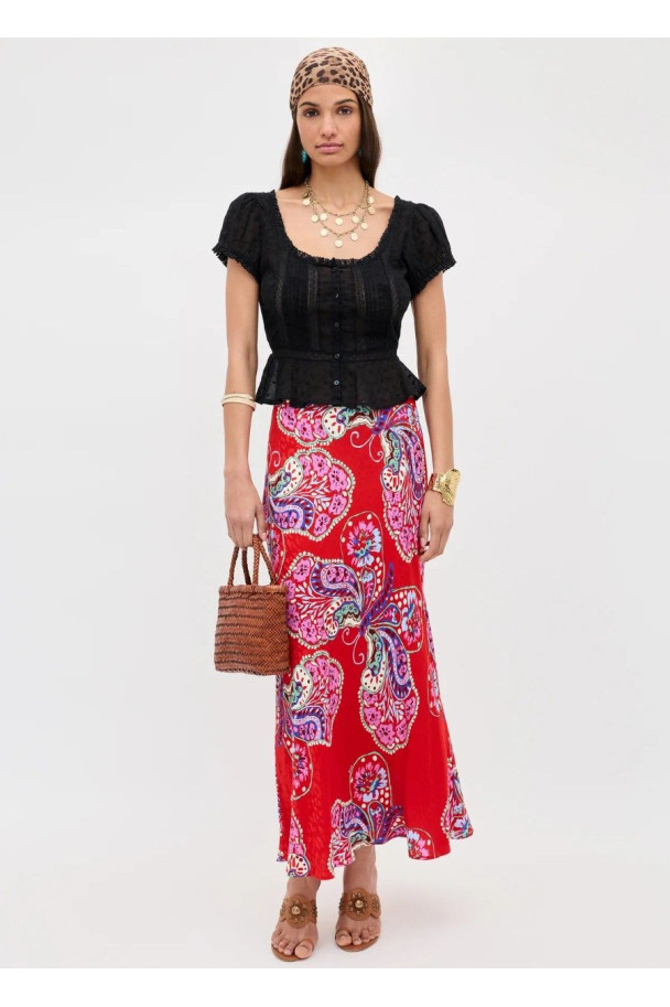 RIXO FALDA KELLY BUTTERFLY RED