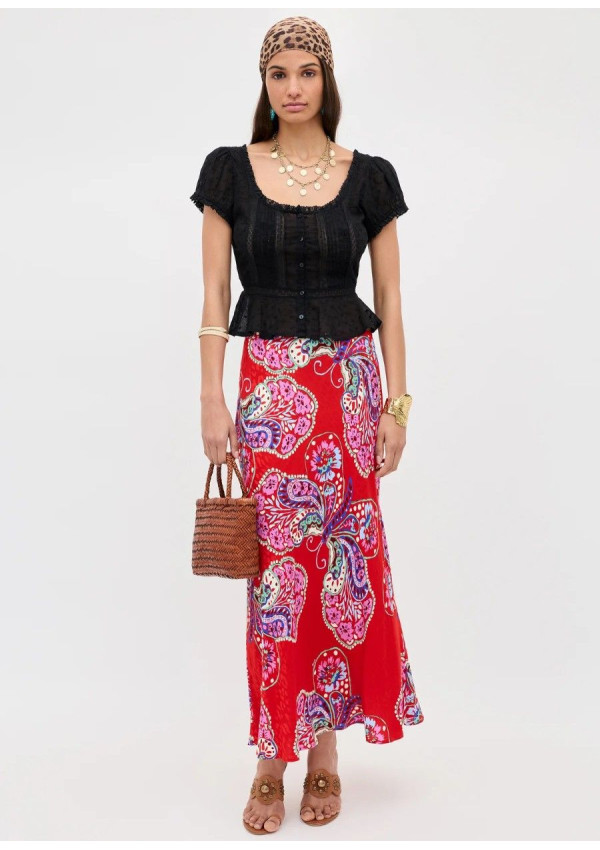 RIXO FALDA KELLY BUTTERFLY RED