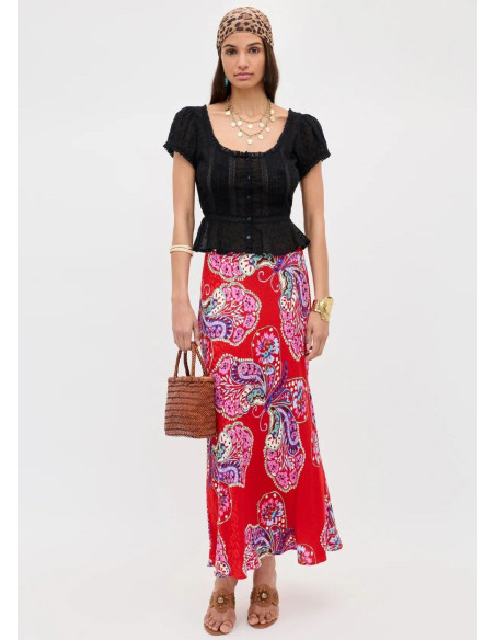 RIXO FALDA KELLY BUTTERFLY RED