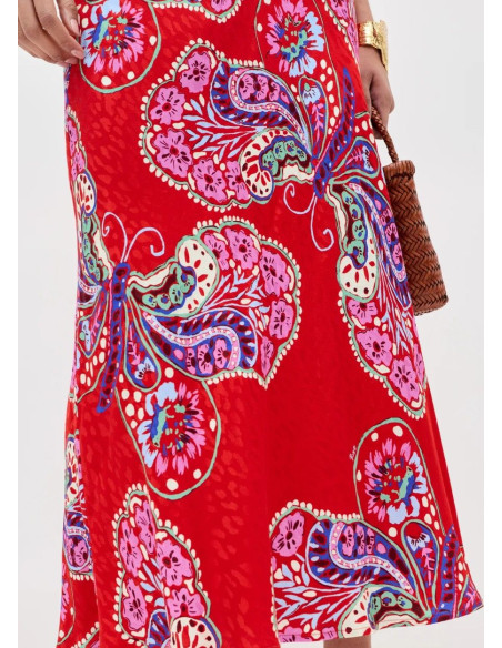 RIXO FALDA KELLY BUTTERFLY RED