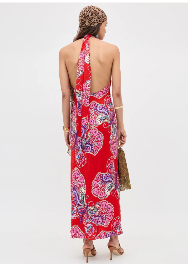 RIXO VESTIDO MAURA BUTTFERFLY RED