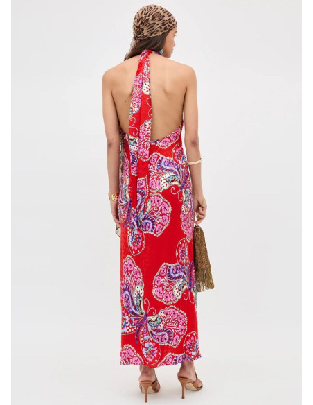 RIXO VESTIDO MAURA BUTTFERFLY RED