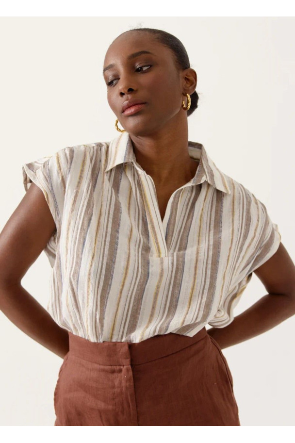 ARTLOVE BLUSA LYSIANE MARRON