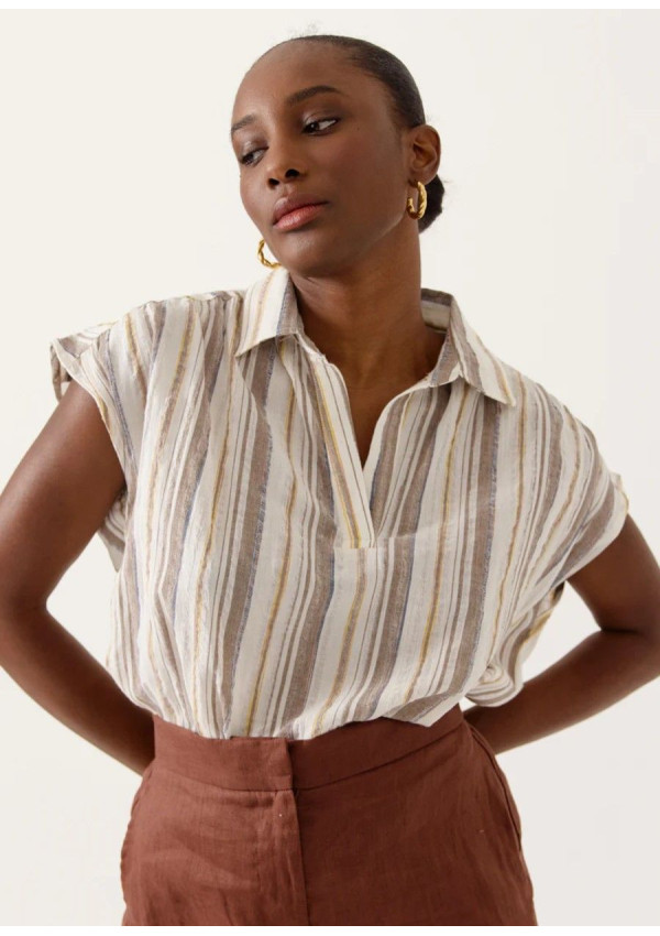 ARTLOVE BLUSA LYSIANE MARRON