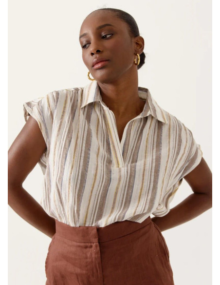 ARTLOVE BLUSA LYSIANE MARRON