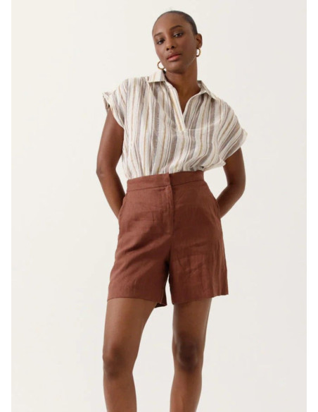 ARTLOVE BLUSA LYSIANE MARRON