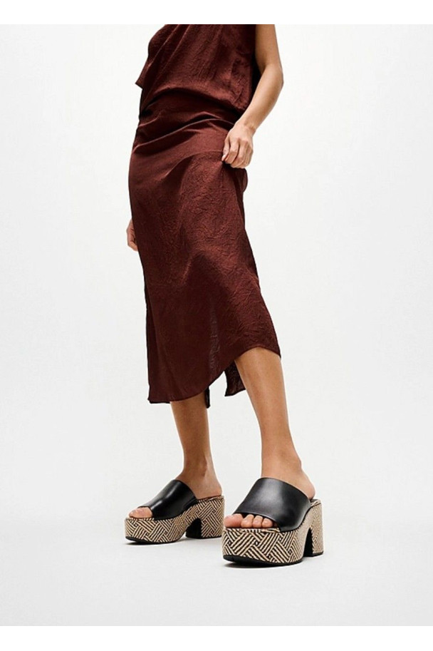 FITFLOP SANDALIA  PLATFFORMS LEATHER BLACK