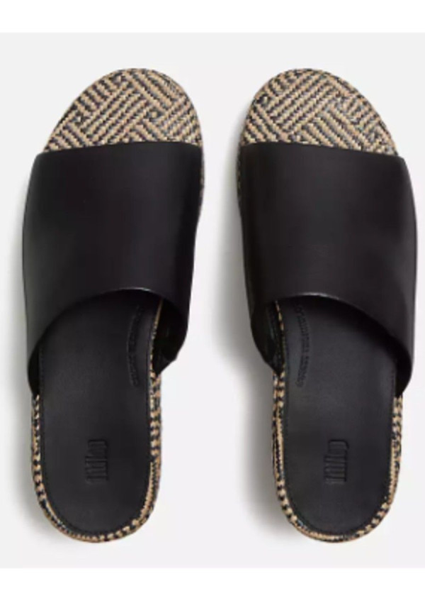 FITFLOP SANDALIA  PLATFFORMS LEATHER BLACK