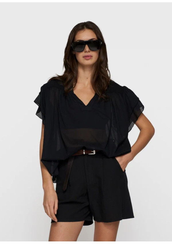 10 DAYS TOP A-LINEN RUFFLE