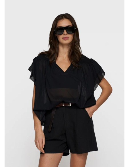 10 DAYS TOP A-LINEN RUFFLE