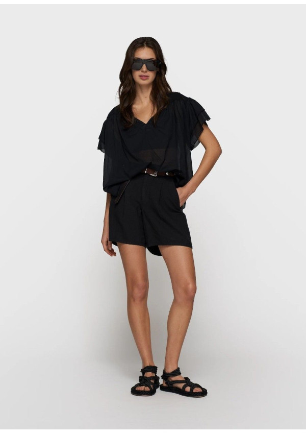 10 DAYS TOP A-LINEN RUFFLE