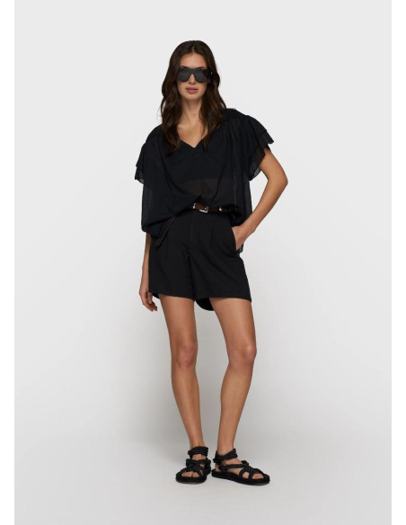 10 DAYS TOP A-LINEN RUFFLE